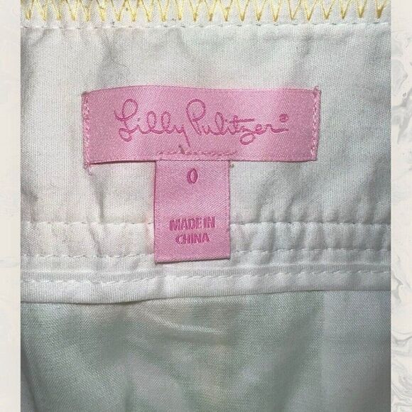 LILLY PULITZER Yellow Lime Green Courtland Going Pineapple Mini Skirt Small 0 - Picture 2 of 5